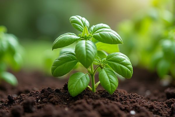 Grow Lush Basil Using Nutrient-Rich Vermicompost Mix for Optimal Herb Growth