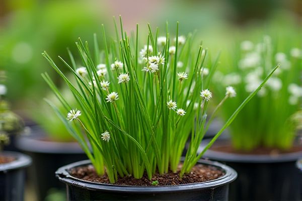 Growing Flavorful Chives in Recycled Plastic Containers for Sustainable Gardening