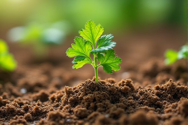Growing Lush Cilantro in Coconut Coir Substrate for Vibrant Herb Harvests