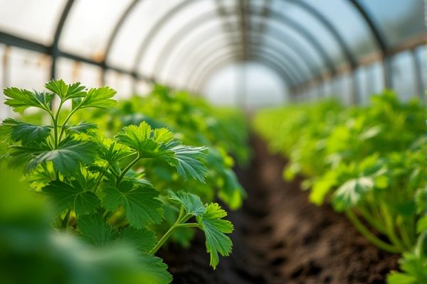 Growing Fresh Cilantro in Polytunnel Greenhouses for Year-Round Harvests