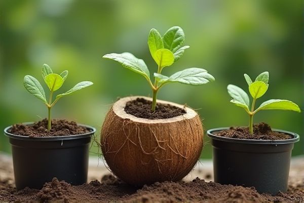 Grow Healthy Coconut Trees in Recycled Plastic Containers for Sustainable Gardening