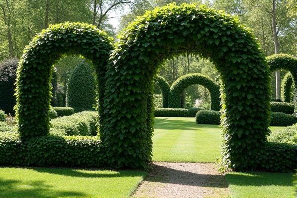 Achieve Lush Greenery by Planting English Ivy in Sculpted Topiary Frames