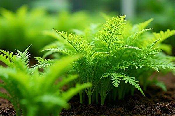 Growing Lush Ferns in Aquaponic Grow Beds for a Vibrant Indoor Garden