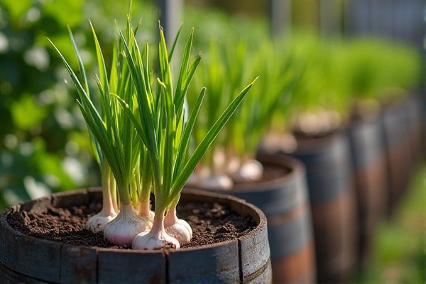 Growing Garlic in Wine Barrels for a Unique and Bountiful Harvest