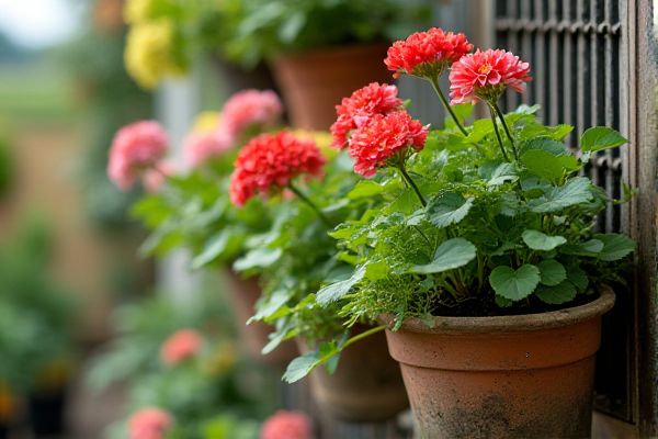 Growing Vibrant Geraniums in Vertical Gardens for Eye-Catching Outdoor Spaces