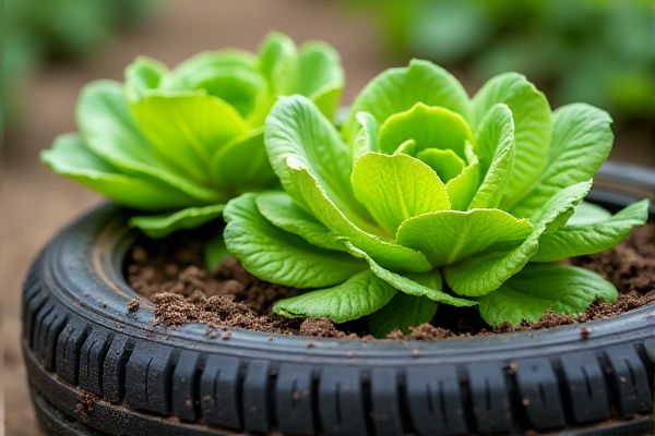 Grow Crisp Lettuce in Repurposed Old Tires for an Eco-Friendly Garden Upgrade
