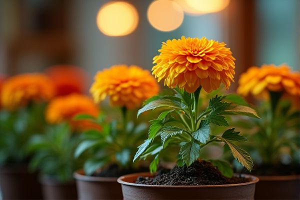 Grow Vibrant Marigolds Indoors Using Pots and Grow Lights for Year-Round Blooms