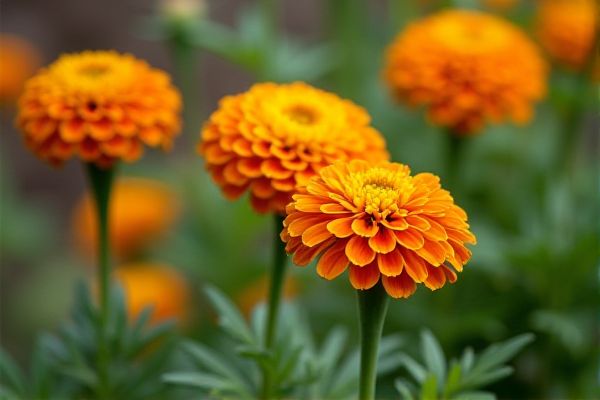 Growing Vibrant Marigolds in Organic No-Dig Garden Beds for Healthy Soil and Blossoms