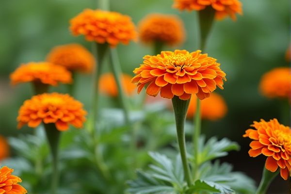 Enhance Vegetable Garden Borders with Vibrant Marigold Plantings for Pest Control and Beauty