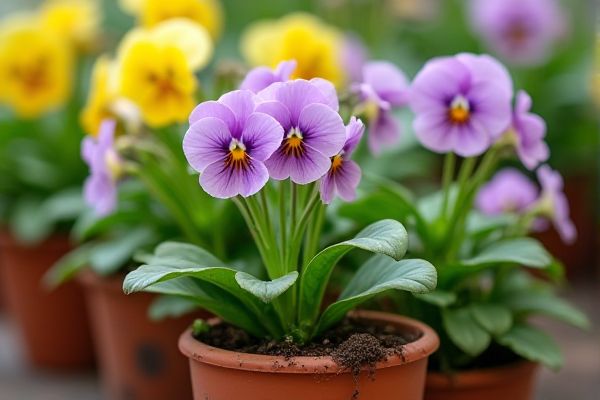 Growing Vibrant Pansies in Self-Watering Pots for Indoor Beauty