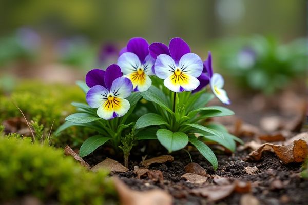 Growing Vibrant Pansies Along Woodland Edges for a Colorful Natural Border