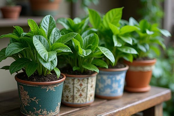 Growing Vibrant Philodendron in Unique Reclaimed Antique Containers for Timeless Indoor Appeal