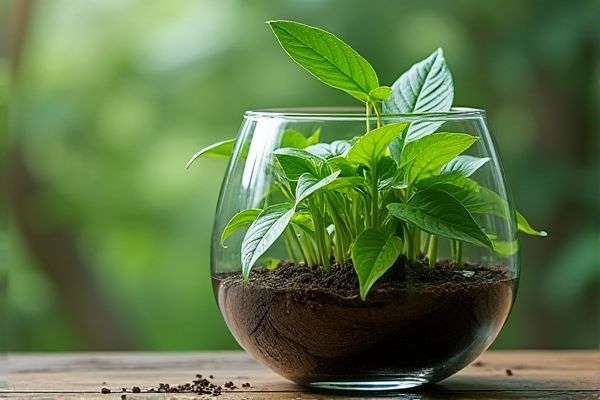 Creating Lush Greenery by Planting Pothos in Glass Terrariums for Stunning Indoor Decor