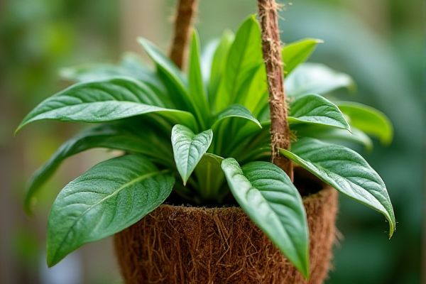 Thriving Pothos in Hanging Baskets Using Coconut Liners for Lush Green Decor
