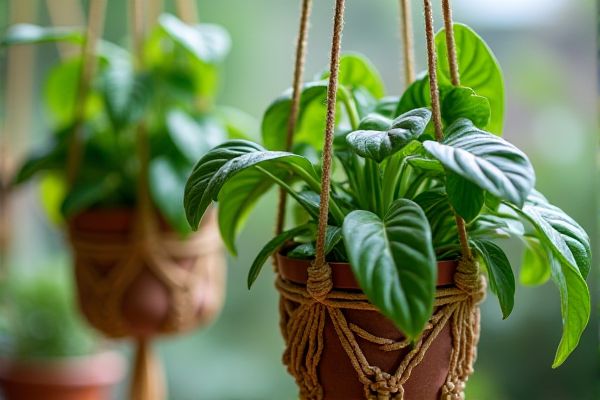 Elevate Your Indoor Garden by Planting Pothos in Macrame Holders for Stylish Greenery
