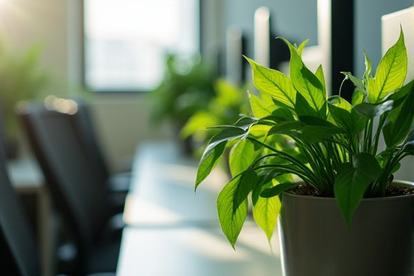Enhance Office Spaces by Planting Pothos in Cubicles for Improved Air Quality and Ambiance