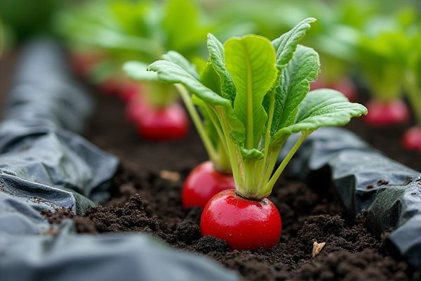 Maximize Radish Growth and Flavor Using Black Plastic Mulch in Your Garden