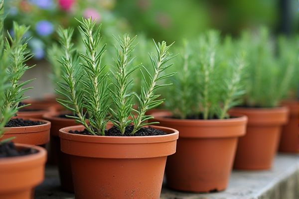 Growing Rosemary in Terracotta Strawberry Pots for Aromatic and Decorative Gardens