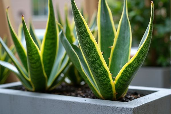 Enhance Your Space by Planting Snake Plants in Ultra-Modern Planters for a Sleek, Contemporary Look