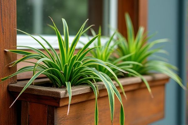 Growing Spider Plants in Cedar Window Boxes for a Lush Indoor Display