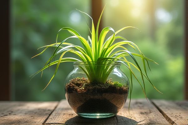 Growing Spider Plants in Glass Jars for Stylish Indoor Greenery