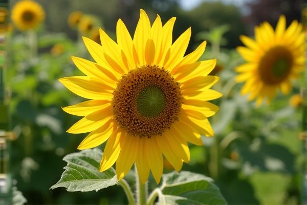 Grow Vibrant Sunflowers in Your Backyard Vegetable Patch for Enhanced Garden Beauty and Pollination