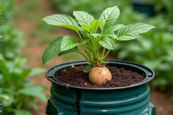Growing Sweet Potatoes in Recycled Plastic Barrels for Sustainable Gardening Success