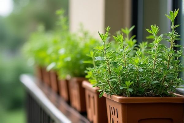 Maximize Your Balcony Space by Planting Thyme in Railing Planters for Fresh Culinary Herbs